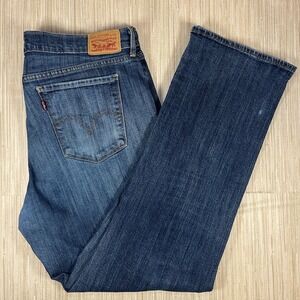 Levi Strauss Co 505 Regular Fit Straight Leg Blue Denim Jeans Mens Size 33W 32L